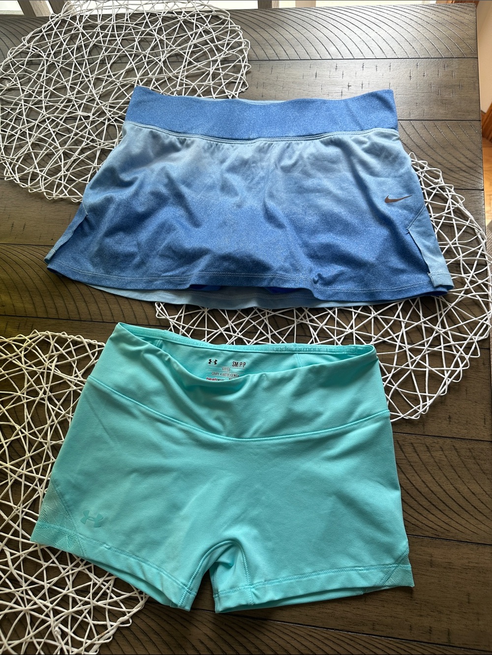 Under Armour Teal/Turquoise Athletic and Nike Jorts